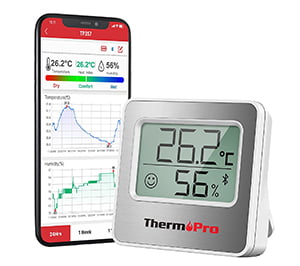 ThermoPro-TP357-80m-Bluetooth-Hygrometer-Innen-Raumthermometer-Digital
